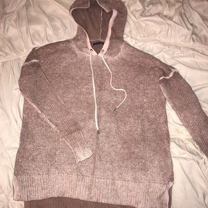 American Eagle Knit Hooded Sweater